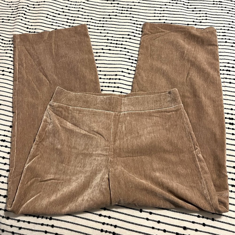 J Jill Ribbed Velour Wide Leg Pants